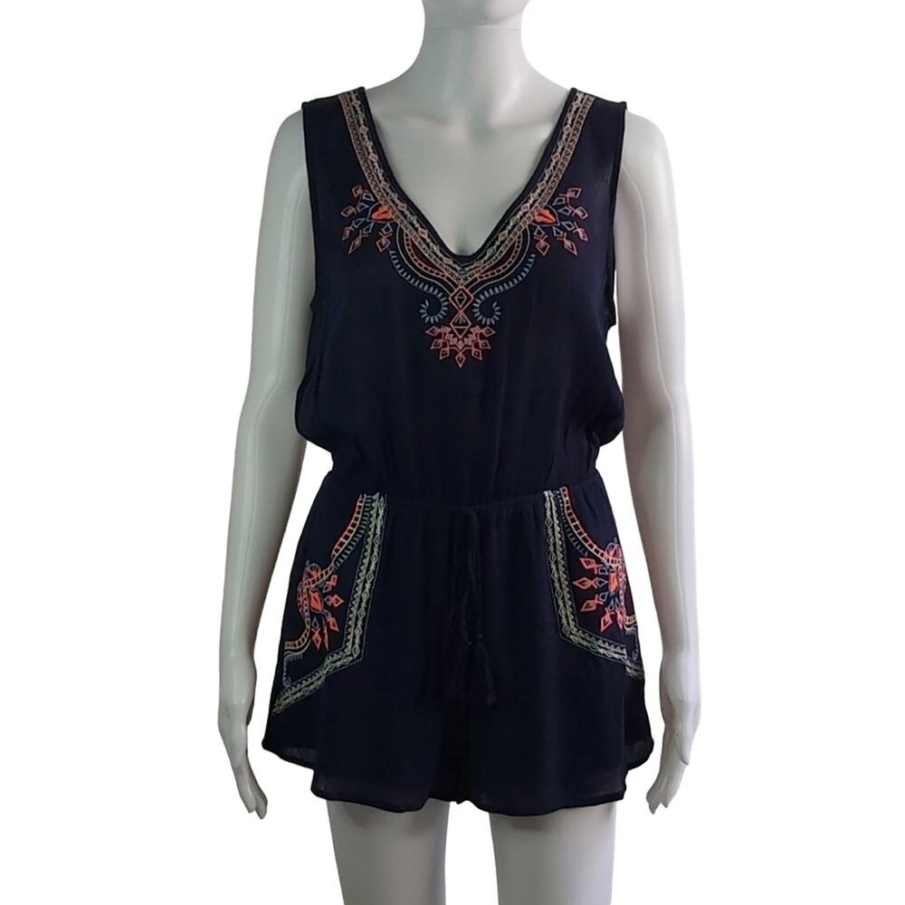 Blu Pepper Rayon Romper Size Medium